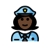 woman police officer, dark skin tone